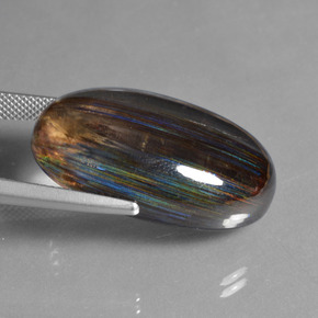 Escapolita multicolorido natural 45,72ct, corte oval, transparente