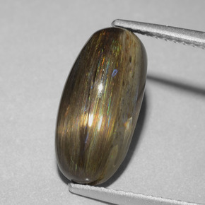 Escapolita multicolorido natural 3,58ct, corte oval, translúcido