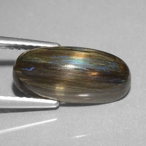 Escapolita multicolorido natural 3,58ct, corte oval, translúcido