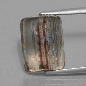 Escapolita multicolorido natural 10,40ct, almofada cortada, transparente