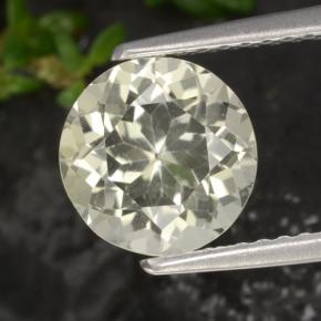 Escapolita amarelo natural 1,75ct, corte redondo, VVS-VS
