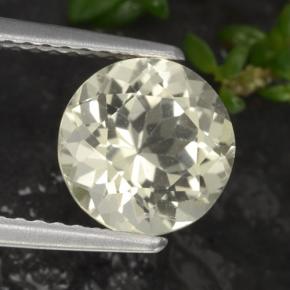 Escapolita amarelo natural 1,75ct, corte redondo, VVS-VS