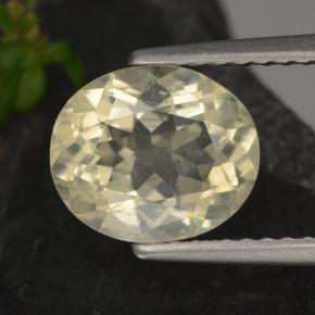 Escapolita amarelo natural 1,72ct, corte oval, VS