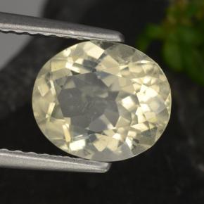 Escapolita amarelo natural 1,72ct, corte oval, VS