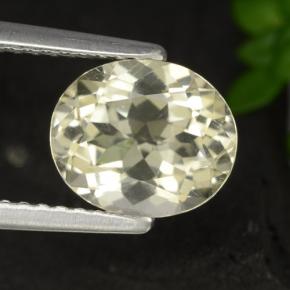 Escapolita amarelo natural 1,69ct, corte oval, VS