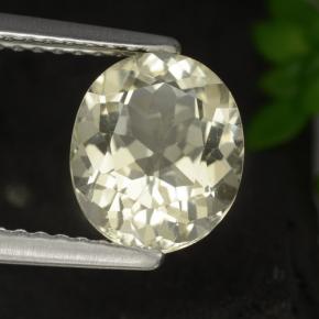 Escapolita amarelo natural 1,69ct, corte oval, VS