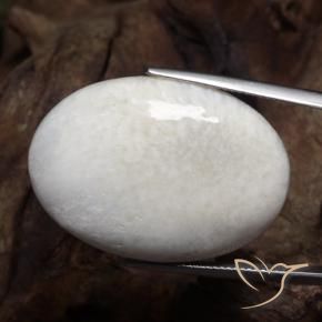 Escolecita branco quente Natural 32.15ct, oval, Opaco