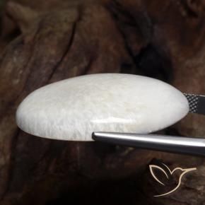 Escolecita branco quente Natural 32.15ct, oval, Opaco