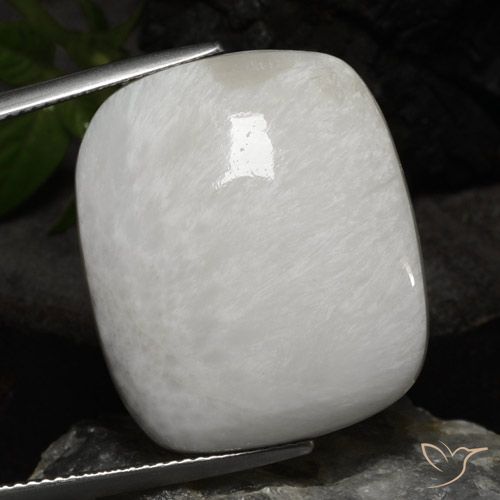 23.86ct Natural Branco acinzentado claro Escolecita, Almofada, Opaco