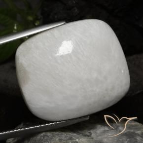 Escolecita Branco acinzentado claro Natural 23.86ct, Almofada, Opaco