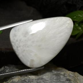 Escolecita branco natural 20,10ct, forma extravagante, opaco