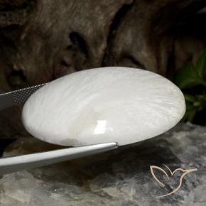 Escolecita Branco acinzentado claro Natural 38.06ct, oval, Opaco