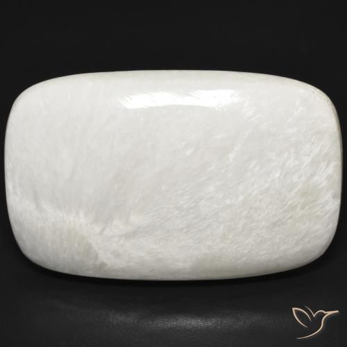 32.82ct Natural branco quente Escolecita, Almofada, Opaco