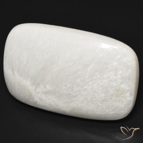 Escolecita branco quente Natural 32.82ct, Almofada, Opaco