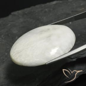 Escolecita Branco acinzentado claro Natural 27.94ct, oval, Opaco