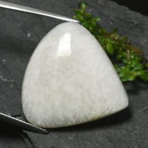 Escolecita Branco Natural 17.14ct, Formato de pêra, Opaco