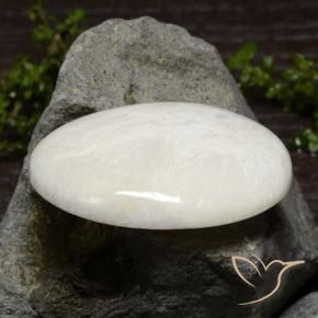 Escolecita branco quente Natural 33.75ct, oval, Opaco