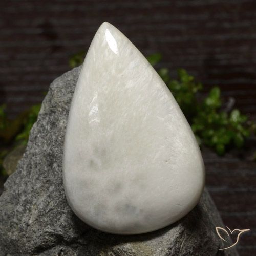 28.69ct Natural Creme branco Escolecita, Formato de pêra, Opaco