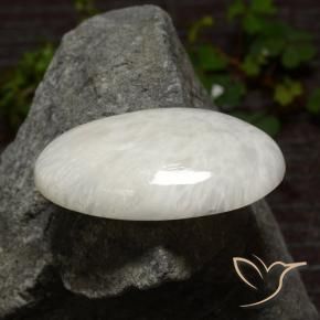 Escolecita branco claro Natural 29.06ct, Corte Oval, Opaco