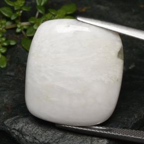 Escolecita branco quente Natural 19.86ct, Almofada cortada, Opaco