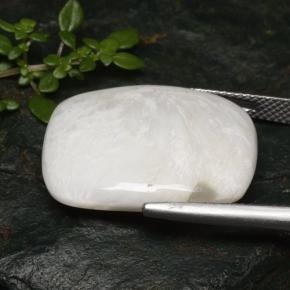 Escolecita branco quente Natural 19.86ct, Almofada cortada, Opaco