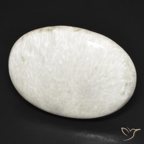 Escolecita branco claro Natural 25.44ct, oval, Opaco