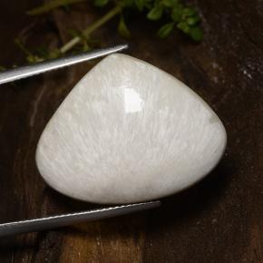 Escolecita Branco Natural 19.99ct, Formato de pêra, Opaco