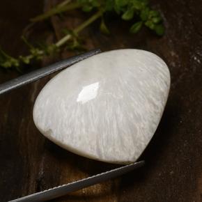 Escolecita Branco Natural 19.99ct, Formato de pêra, Opaco