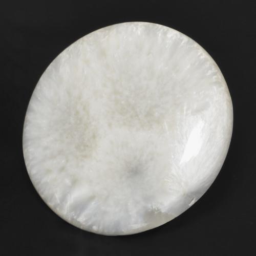 Escolecita branco natural 28,29ct, corte redondo, opaco