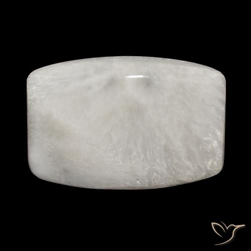 Escolecita Creme branco Natural 18.97ct, Almofada, Opaco