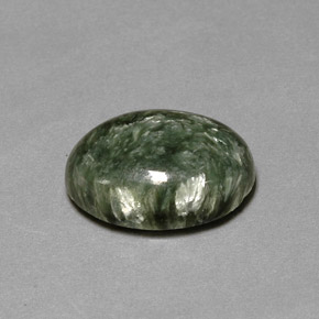 Serafinita Verde Natural 9.74ct, Corte Oval, Opaco