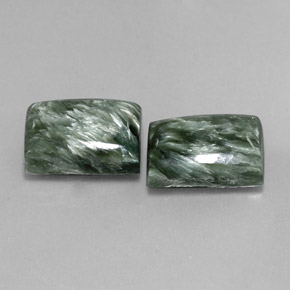 Pedras preciosas de serafinita verde natural de  ct, baguete, opaco