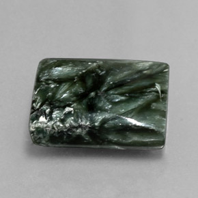 Serafinita Verde Natural 12.12ct, baguete, Opaco