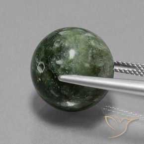 Serafinita Verde Terroso Natural 19.22ct, Esfera / Bola, Opaco