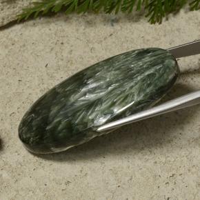 Serafinita Verde Multicolor Natural 47.08ct, Corte Oval, Opaco