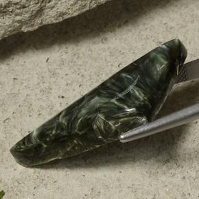 Serafinita Verde Multicolor Natural 27.86ct, Forma extravagante, Opaco