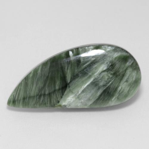 Serafinita Verde médio Natural 8.67ct, Forma extravagante, Opaco