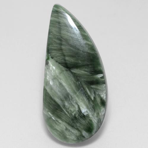 Serafinita Verde médio Natural 8.67ct, Forma extravagante, Opaco