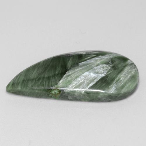 Serafinita Verde médio Natural 8.67ct, Forma extravagante, Opaco