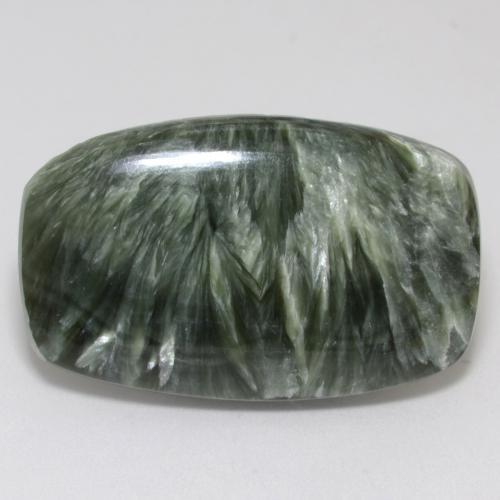 Serafinita Verde médio Natural 17.88ct, Forma extravagante, Opaco