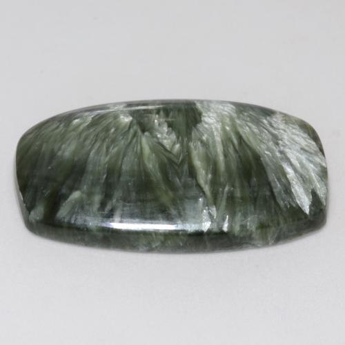 Serafinita Verde médio Natural 17.88ct, Forma extravagante, Opaco