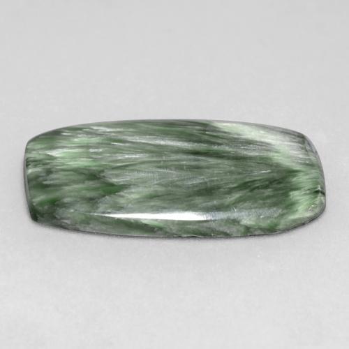 Serafinita verde natural 11,68ct, forma extravagante, opaco