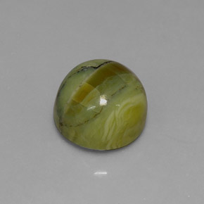 Serpentina verde natural 3,99ct, corte redondo, opaco