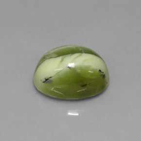 Serpentina verde natural 3,59ct, corte oval, opaco