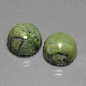 Pedras preciosas de serpentina verde natural de  ct, corte redondo, opaco