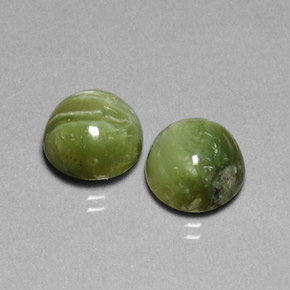 Pedras preciosas de serpentina verde natural de  ct, corte redondo, opaco