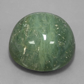 Serpentina verde natural 41,28ct, corte redondo, opaco