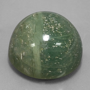 Serpentina verde natural 48,32ct, corte redondo, opaco