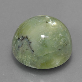 Serpentina verde natural 5,17ct, corte redondo, opaco