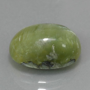 Serpentina verde natural 5,32ct, corte oval, opaco